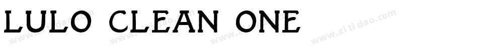 Lulo Clean One字体转换